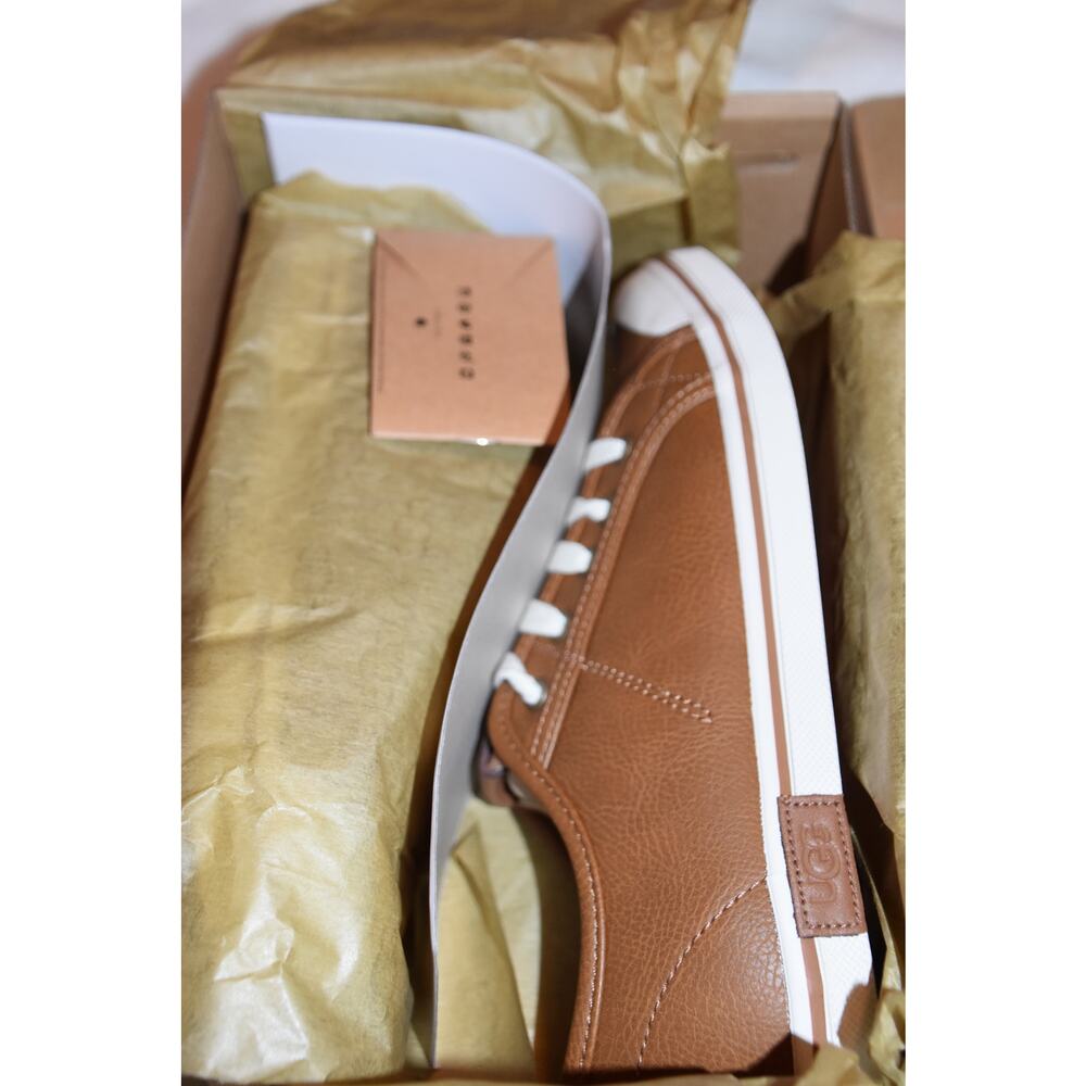 Ugg Sneakers, Caramel Leather, Youth/Men's 6, Women's 7, New in Box, Pebbled